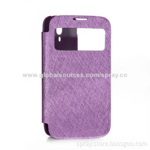 Top Seller Fashion Newest Leather Flip Smart View Battery Cover Case for Samsung Galaxy S4 IV, OEM